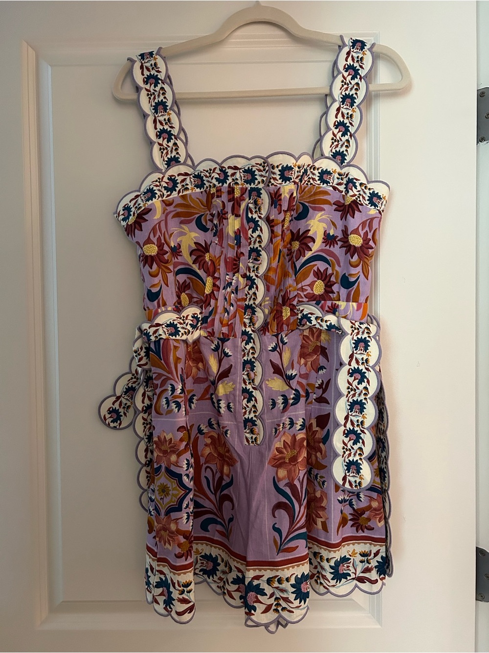 FARM Rio Lilac Flower Tiles Romper - Picture 4 of 5